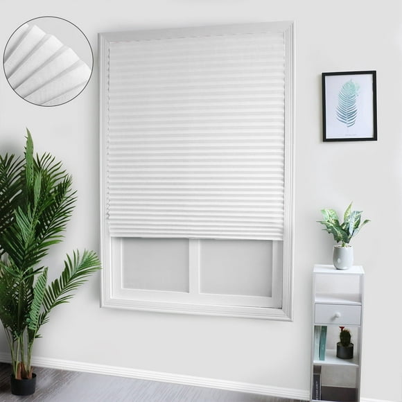Window Shades Cordless Window Blinds Pleated Fabric Shades for Privacy Light Filtering Blackout Blinds for Bedrooms Living Room Bathroom Office 23.6‘‘x59‘‘/35.4‘‘x59‘‘