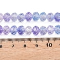thumbnail image 4 of Transparent Glass Beads Strands Faceted(32 Facets) Rondelle Medium Purple 8x6.5mm Hole: 1.2mm about 63pcs/strand 15.55''(39.5cm), 4 of 4