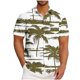 thumbnail image 2 of Mens Casual Manga Corta Botón Abajo Camisas Impresas Bolsillo Botón Turndown Cuello Top Blusa Camisa, 2 of 5