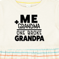 thumbnail image 4 of Inktastic Me Plus Grandma Equals One Broke Grandpa Girls Baby Dress, 4 of 5