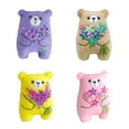 thumbnail image 5 of comerut Pocket Hug Flower Bear Doll Handmade Felt Floral Bouquet Little Bear Plushie Toy Decoration Desktop Ornament Birthday Christmas Gift, 5 of 8