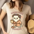 thumbnail image 4 of Haunt Mess Express Ghost T-Shirt | Funny Unisex Spooky Outfit, Dark Heather, Size XL, 4 of 6