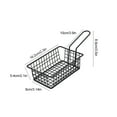 thumbnail image 4 of Frying Colander Basket Drainer Strainer Stainless Steel Accessory Net Oil Filter Drain Portable Cooking Tools with Handle Rectangle, 4 of 7
