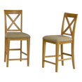 thumbnail image 2 of Chaises de Pub Lexi Set de 2 en Caramel avec Coussin à Flocons d'Avoine, 2 of 4
