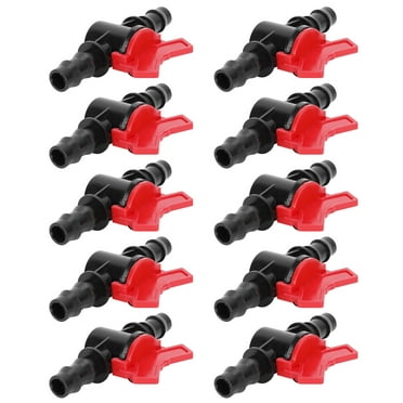 Hose Irrigation Fittings, Irrigation Barbed Valve ABS Plastic For Flower Beds For Planting Containers For Garden Sheds