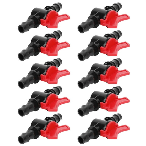 Hose Irrigation Fittings, Irrigation Barbed Valve ABS Plastic For Flower Beds For Planting Containers For Garden Sheds