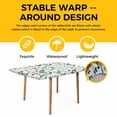 thumbnail image 4 of Teal Green Botanical Table Cloths for 3 Foot Rectangle Tables, Rustic Country Spring Floral Summer Leaf Patio Waterproof Elastic Fitted Tablecloths, Washable Rectangular Table Cover for Camping, 4 of 8