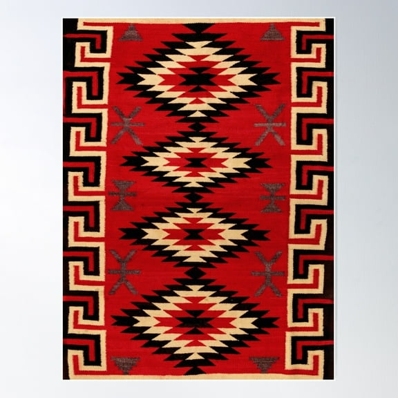 Navajo Indian Tapestry Reprint From 1920S. Poster Wall Art, Modern Wall Decor For Living Room Bedroom, 8x12 UNFRAMED
