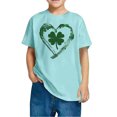 thumbnail image 4 of FAIWAD Hauts pour Enfants pour la Saint-Patrick Manches Courtes Col Rond Ample Confortable Chandail Garçons Filles T-Shirts Imprimés Mignons, 4 of 4