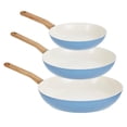 thumbnail image 1 of Juego de sartenes GoodCook Healthy Ceramic Titanium de 3 piezas, azul, 1 of 9