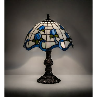 17" High Roseborder Table Lamp