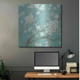 thumbnail image 5 of Luxe Metal Art 'White Cherry Blossom I on Blue' by Danhui Nai, Metal Wall Art, 36"x36", 5 of 9