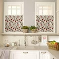 thumbnail image 3 of Christmas Kitchen Curtains and Valances Set, Rod Pocket Curtains Tier Farmhouse Window Curtains 36 Inch Length, Winter Xmas Pinecone Plants Retro Farmhouse 3 Piece Kitchen Curtains Set, 3 of 6