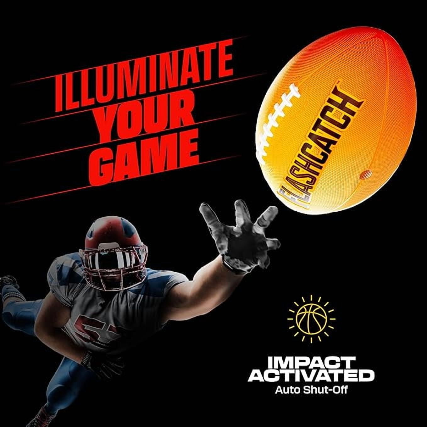 Light Up Youth Football - Glow in the Dark Ball - NO 3  - Outdoor Sports, Birthday Gifts for Kids 8-15+ Year Old - Kids Teenage Youth Gift Ideas - Boy Toys Stuff Ages 8 9 10 11 12 13 14 15