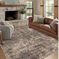 thumbnail image 2 of 9x12 Area Rugs Living Room Non-Slip Washable Soft Vintage Distressed Retro Floral Accent Low Pile Large Rug Dining Room Office Nursery Brown, 2 of 7