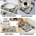 thumbnail image 4 of 2pcs Coffee Maker Mat - Elegant Butterfly Garden Aesthetic, 4-Layer Absorbent & Non-Slip Drying Mat, 4 of 5
