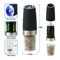 Electric gravity salt and pepper grinder set spice jar rechargeable