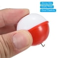 thumbnail image 4 of 1.25 Inch Fishing Bobbers, Plastic Push Button Round Fishing Float, Red and White 50 Pack, 4 of 6