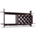 thumbnail image 3 of YYAo Wine Rack, Wine Storage Racks,Wall Mount Wine Rack with Glass Holder & Storage Shelf-Walnut, 3 of 9