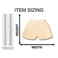 thumbnail image 2 of Unfinished Wood Shorts Swim Trunks Shape - Craft - up to 46" DIY 12" / 1/8", 2 of 3