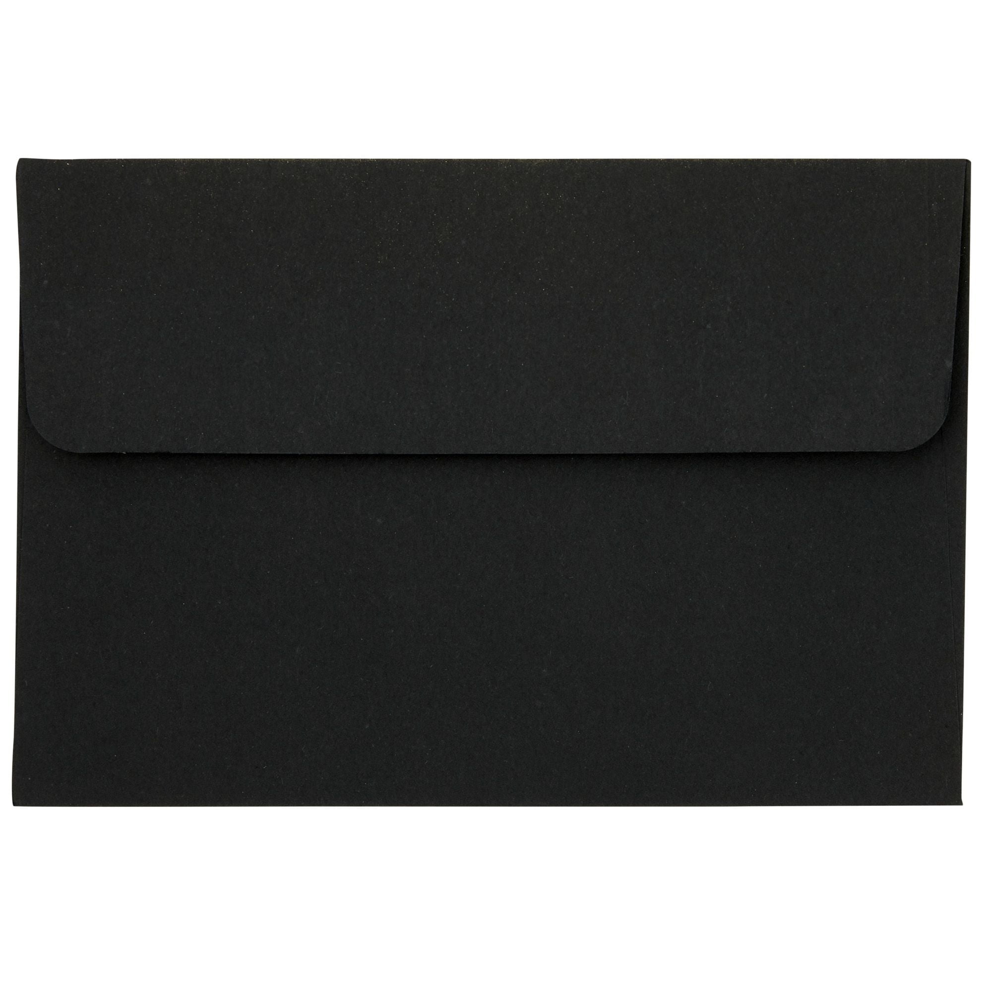 Colorplan Ebony Black #10 Square Flap 91# Text Envelopes Pack of 50