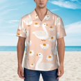 thumbnail image 4 of Disketp Hawaiian Shirts For Men,Geese And Flower Print Mens Casual Short Sleeve Button Down Shirts Beach Shirt, 4 of 8