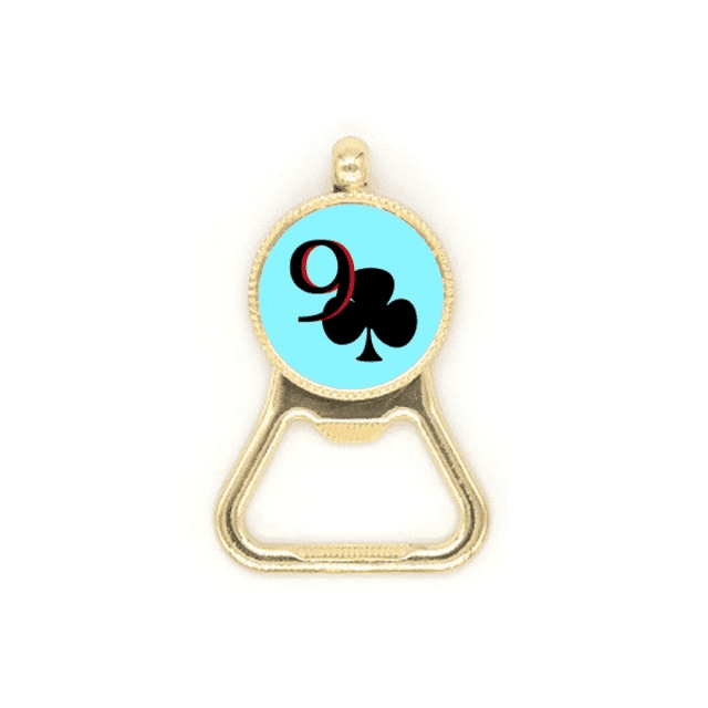 Porte-clés en Acier Inoxydable Ouvre-Bouteille de Bière Poker 9 Poker