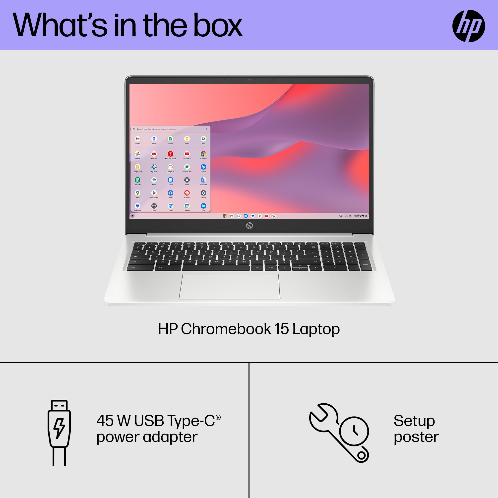 HP Chromebook, 15.6