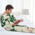 thumbnail image 4 of Salouo West Cowboys Print Button-Front Long Sleeve Pajama Set for Men, Soft 2Pjs Men's Long Sleeve Sleepwear -Small, 4 of 7
