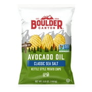 Boulder canyon avocado oil canyon cut sea salt potato chips, 5.25 oz, (pack of 12)