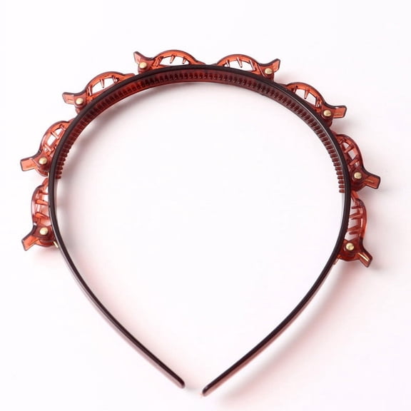 Headband with Clips for Women, Clip Headband, Double Toothed Layer Cbutterfly Hair Band