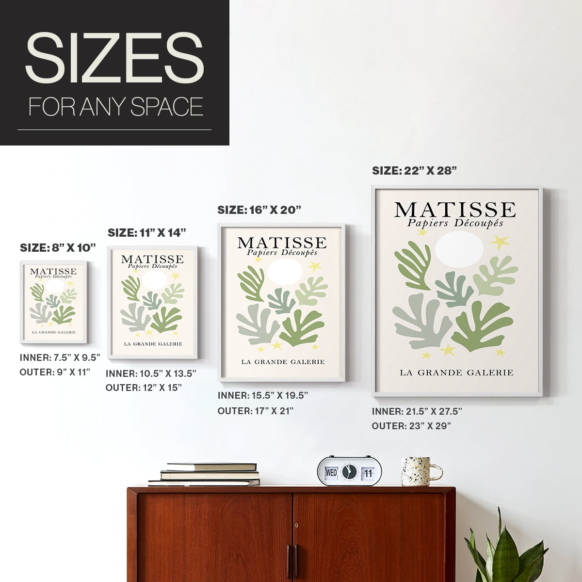 Matisse CCLXXXIV in Solid Wood 11 x 14 Framed Print