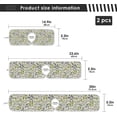 thumbnail image 4 of Coolnut 2 Pack Faucet Mat Splash Guard for Kitchen Sink,Geometric Leaves 30x5 Inch Super Absorbent Microfiber Sink Protector Mat, Kitchen Sink Mat Machine Washable Kitchen Sink Accessories, 4 of 7