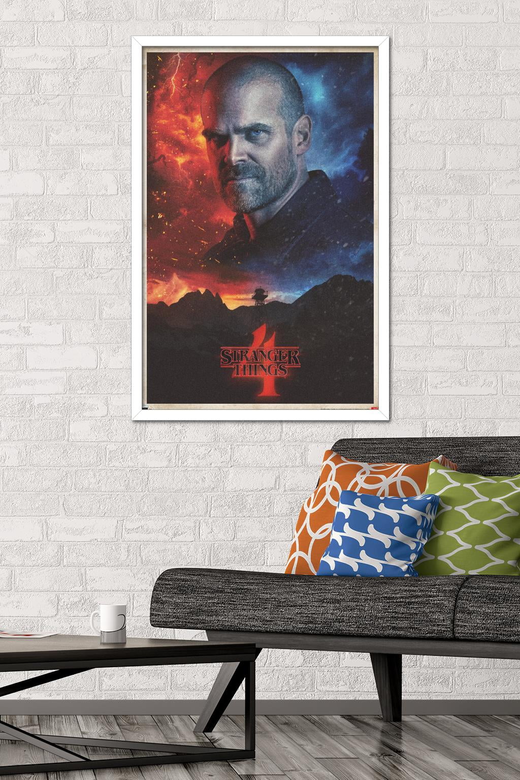 Netflix Stranger Things: Season 4 - Hopper One Sheet Wall Poster, 22.375" x 34" Framed