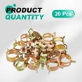 thumbnail image 3 of Uxcell 20pcs Spring Band Type Hose Clamps 21mm Silicone Vacuum Pipe Clip, Colorful, 3 of 7