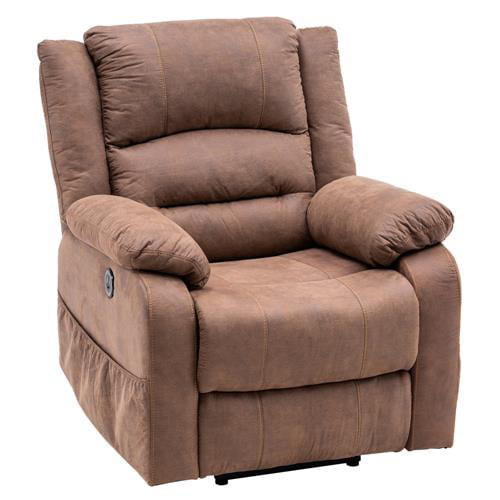 Zimtown Electric Power Lift Recliner, Light Tan Leather Recliner Chair