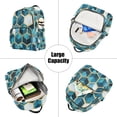 thumbnail image 5 of FORMRS Mini Backpack Purse for Women Quilted Travel Daypack Casual Shoulder Bag, Light Blue Geometric Pattern, 5 of 7