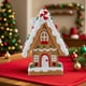 thumbnail image 5 of Figura Decorativa de Casita de Nieve con Dulces y Galletas Navideñas | Material de Resina | Pieza Decorativa Festiva para Fiestas Navideñas | Ideal para Decoración Del Hogar o Centro de Mesa | 20 Cm, 5 of 6