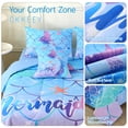 thumbnail image 5 of OKKEEY Mermaid Tail Comforter Set Twin Size for Girls Kids, 6 Pcs Glitter Blue Bed in a Bag Bedding Set with Sheet, Sparkle Bedroom Decor Gift for Teens, 5 of 10