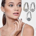 thumbnail image 4 of 3 Pairs Lymphvity Germanium Earrings, Unclog Lymphatic Node Magnetotherapy Hoop Earrings, Lymphvity Magnetic Therapy Germanium Earrings Women, 4 of 5