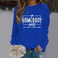 thumbnail image 3 of Homebody Mode All Day Every Day Sweatshirts for Women 2025 Long Sleeve Crewneck Graphic Sweatshirt Pullover Tops, 3 of 4