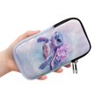 thumbnail image 2 of SEANATIVE Neoprene Eyeglasses Pouch Zipper Glasses Case for Men Women Anti-Scratch Lightweight Eyewear Pouch Travel Sunglasses Pouch Bag with 2 Compartments, Sea Turtle Floral Tie-dye Violet Blue, 2 of 7