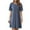 Navy, variant on HUJlwoi Short Sleeve Nightshirt for Women Basic Crew Neck Long Nightie Loose Fit Plain Sleepshirt Comfy Simple Nightgown