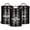 Black, variant on 3 Piece Food Jars Canisters Sets, Airtight Coffee Container, Tea Organizer, And Sugar Canister, Rustic Farmhouse Decor for Kitchen Countertop (White)