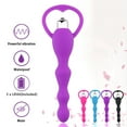 thumbnail image 2 of Vibrating Anal Beads, Waterproof Silicone Butt Plug with Removable Bullet Vibrator 6.69” Total Length, 4.72” Insertable, 2 of 4
