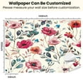 thumbnail image 3 of Peel and Stick Wallpaper Canvas Watercolor floral seamless vintage rustic style colored garden ivory Modern Art Wall Mural Decor Self Adhesive and Removable 100in x 144in, 3 of 7