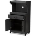 thumbnail image 4 of Bowery Hill Microwave Stand in Dark Grey, 4 of 7