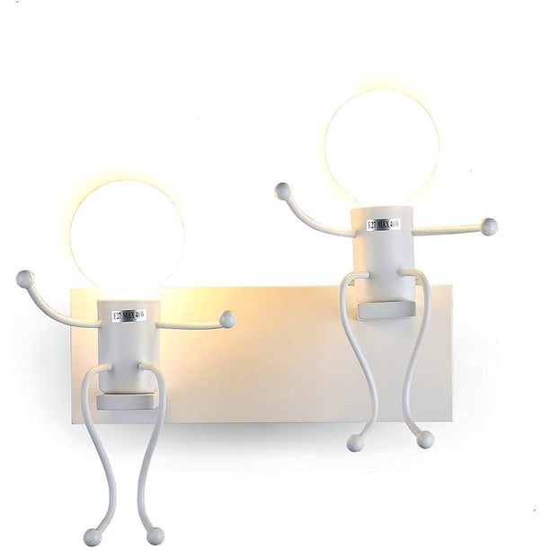 Lámpara de pared creativa, lámpara de pared retro de hierro vintage, lámpara de pared individual moderna, lámpara de metal para bar, dormitorio, cocina, restaurante, cafetería, pasillo E27