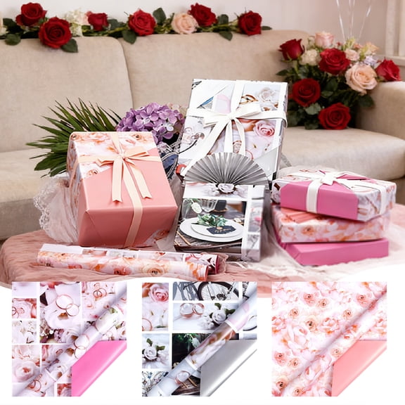 Gift Wrapping Paper Double Sided Rolls Large Size 118 Roll 80 Gsm Thick Paper for Professional Quality Wrapping & Crafting Perfect for Holiday Gifts Birthday Parties and Event Decorations