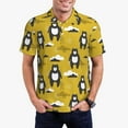 thumbnail image 5 of Wukai Cartoon Bear Yellow Men’s Polo Shirts,Quick-Dry Athletic Shirt,Classic Fit Shirts-X-Large, 5 of 8